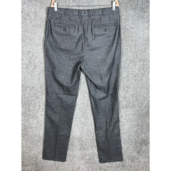 Peter Millar Soft Corduroy Pants Mens Size 35x36 Gray Black Cotton Chino Pockets - Picture 2 of 9